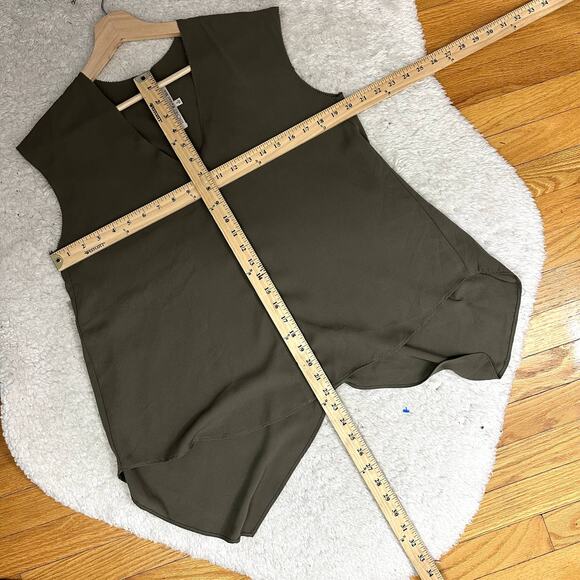 RACHEL Rachel Roy Olive Hunter Green Sleeveless Blouse S Small - Picture 6 of 6